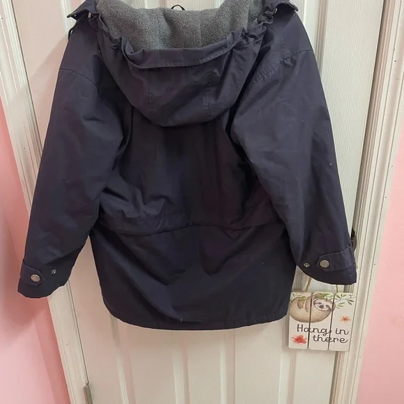 Vintage Eddie Bauer Goose Down Parka Navy Blue Size Small - Picture 4 of 4